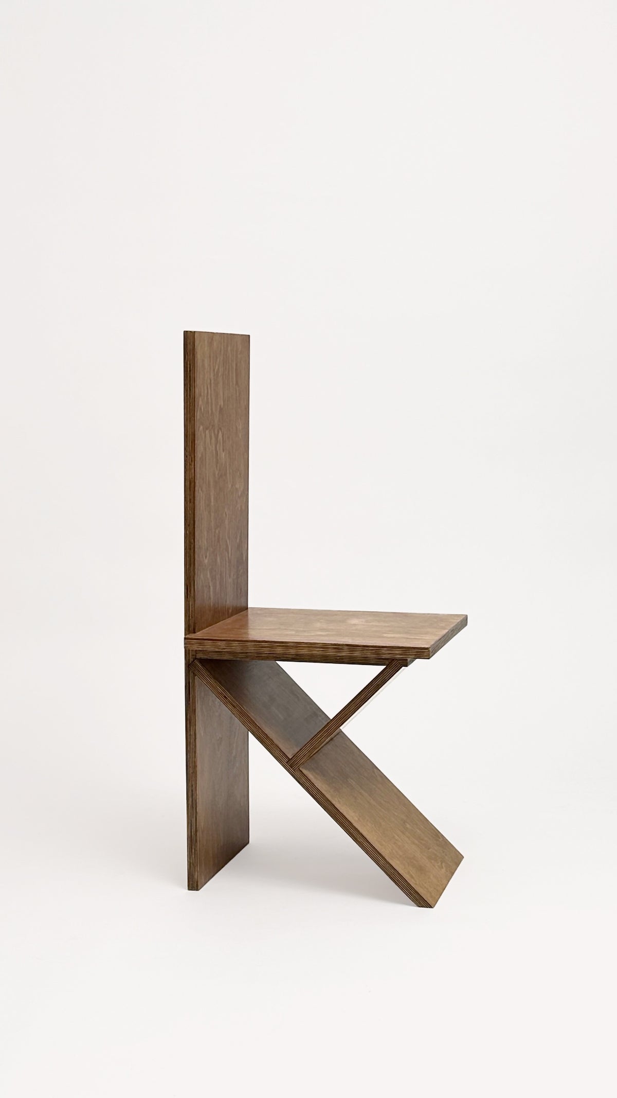 Flat Pack Chair by Goons — side angle showing wooden structure