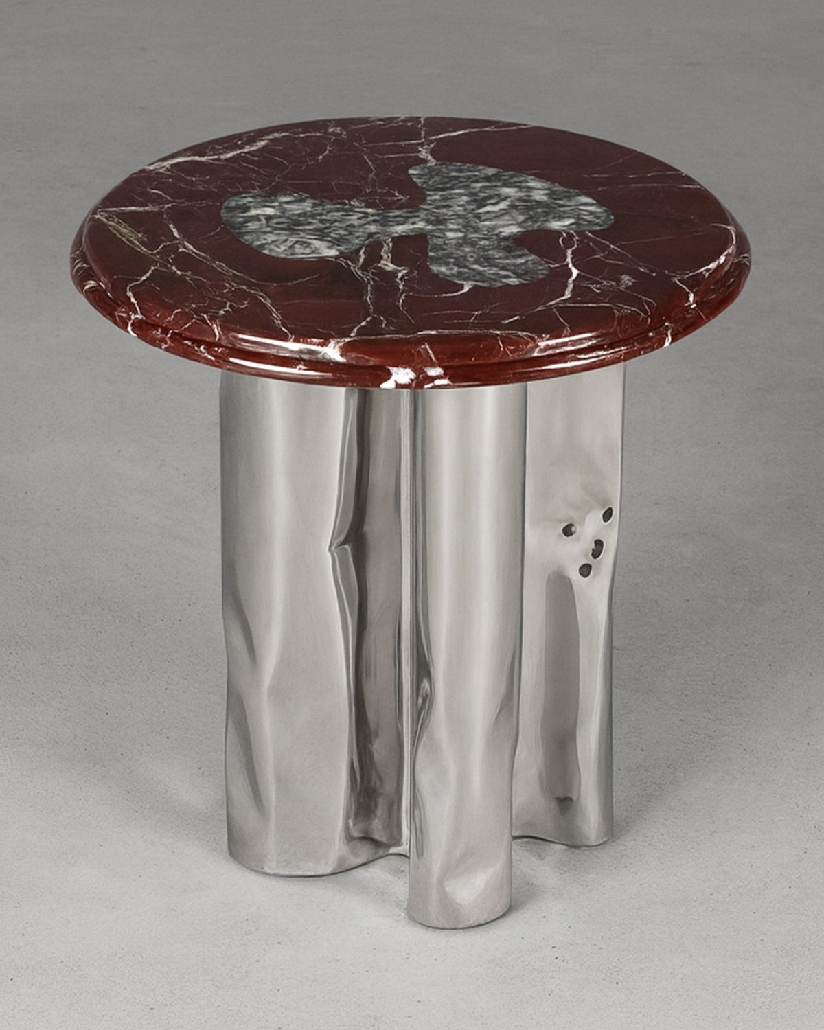 Steel and Stone Side Table - Reverie Series by Nitush Aroosh by Nitush Aroosh | The Oblist