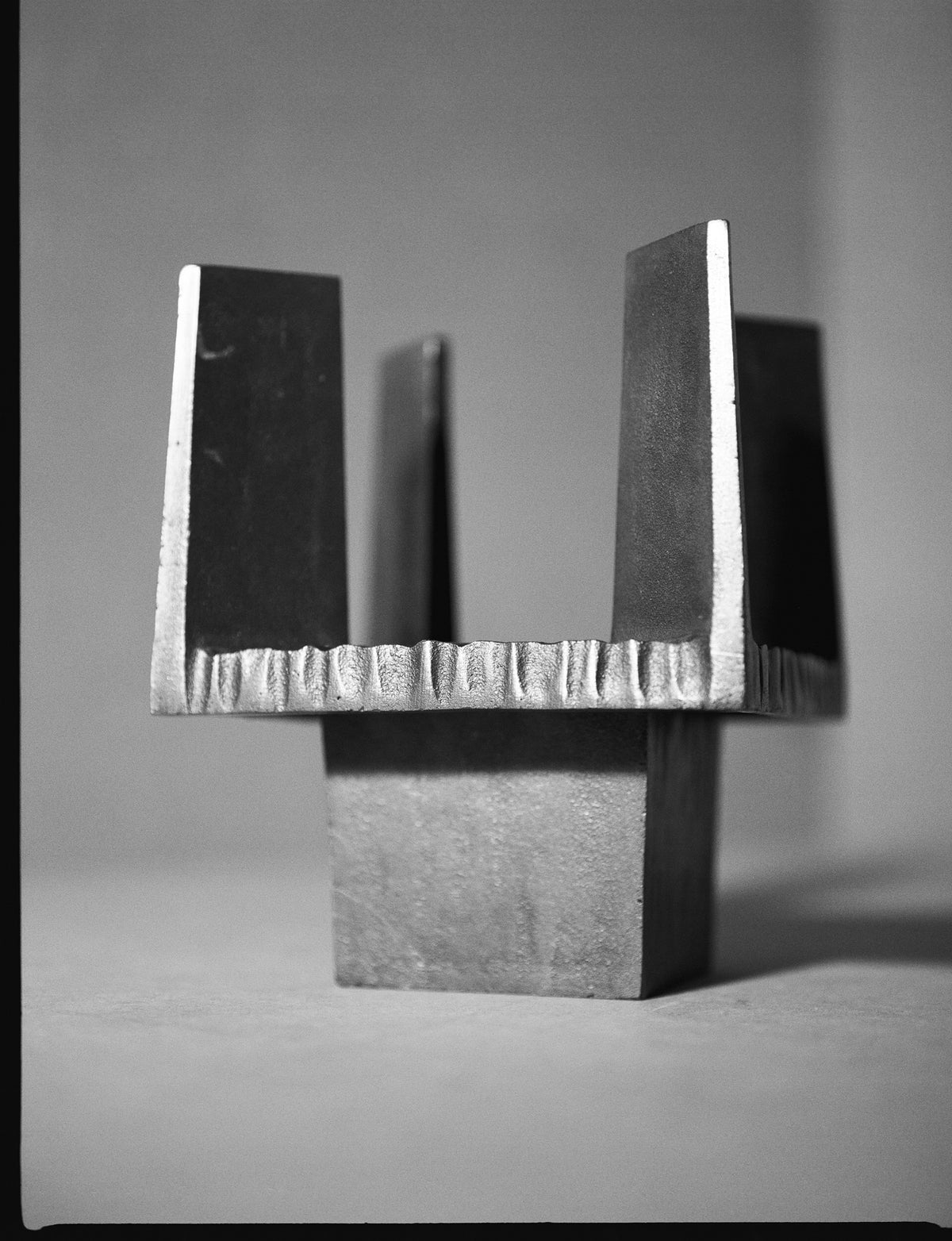 Vintage French Bronze Mid-Century Candle Holder Circa 1950 — angled view highlighting textured bronze finish