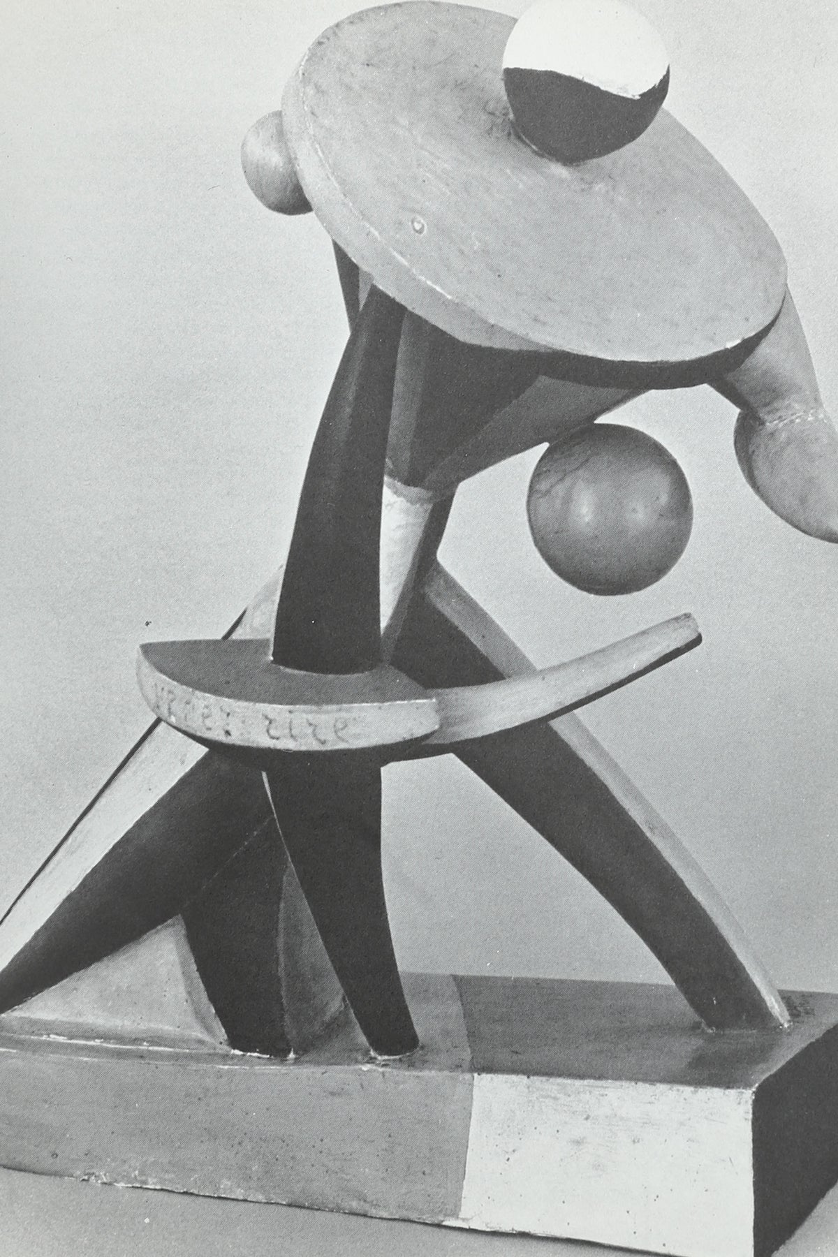 Cubism Book — black and white sculpture on neutral background