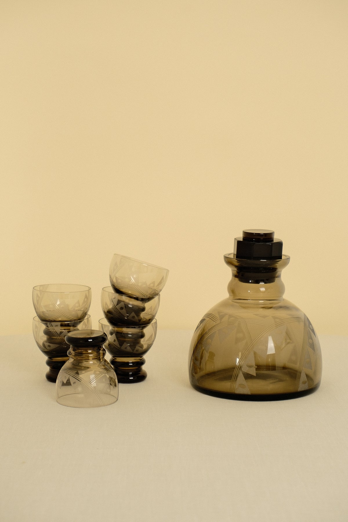 Smoked Glass Aperitif Set by Truffe Studio | The Oblist