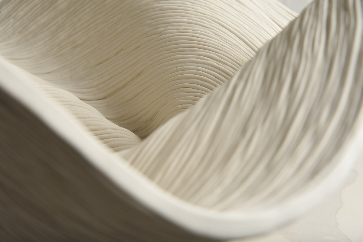 Wide Porcelain Bowl — side angle