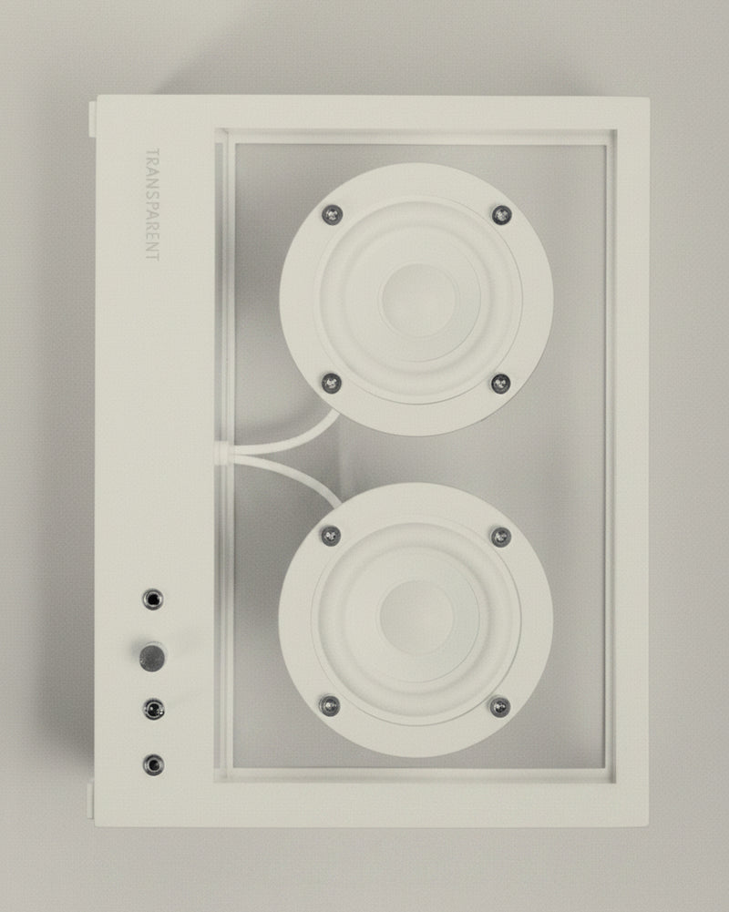 Small Transparent Speaker White - Bluetooth by Transparent | The Oblist — transparent plastic design
