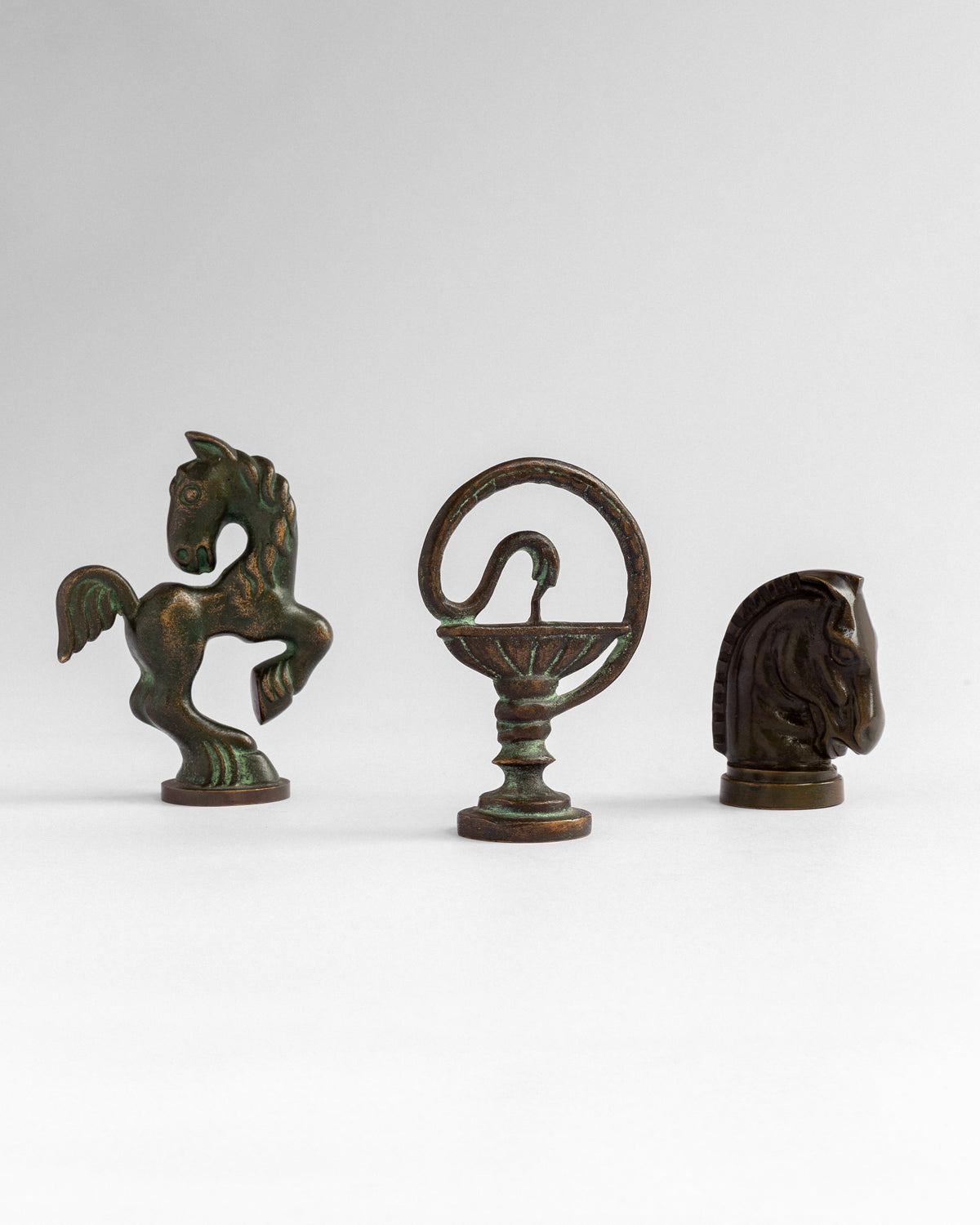 Art Deco Bronze Serpent Seal, Sweden, 1930s — detail view