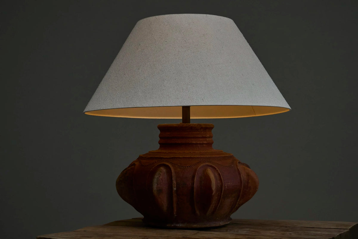 Monumental Wabi Sabi Style Studio Pottery Table Lamp — alternate view