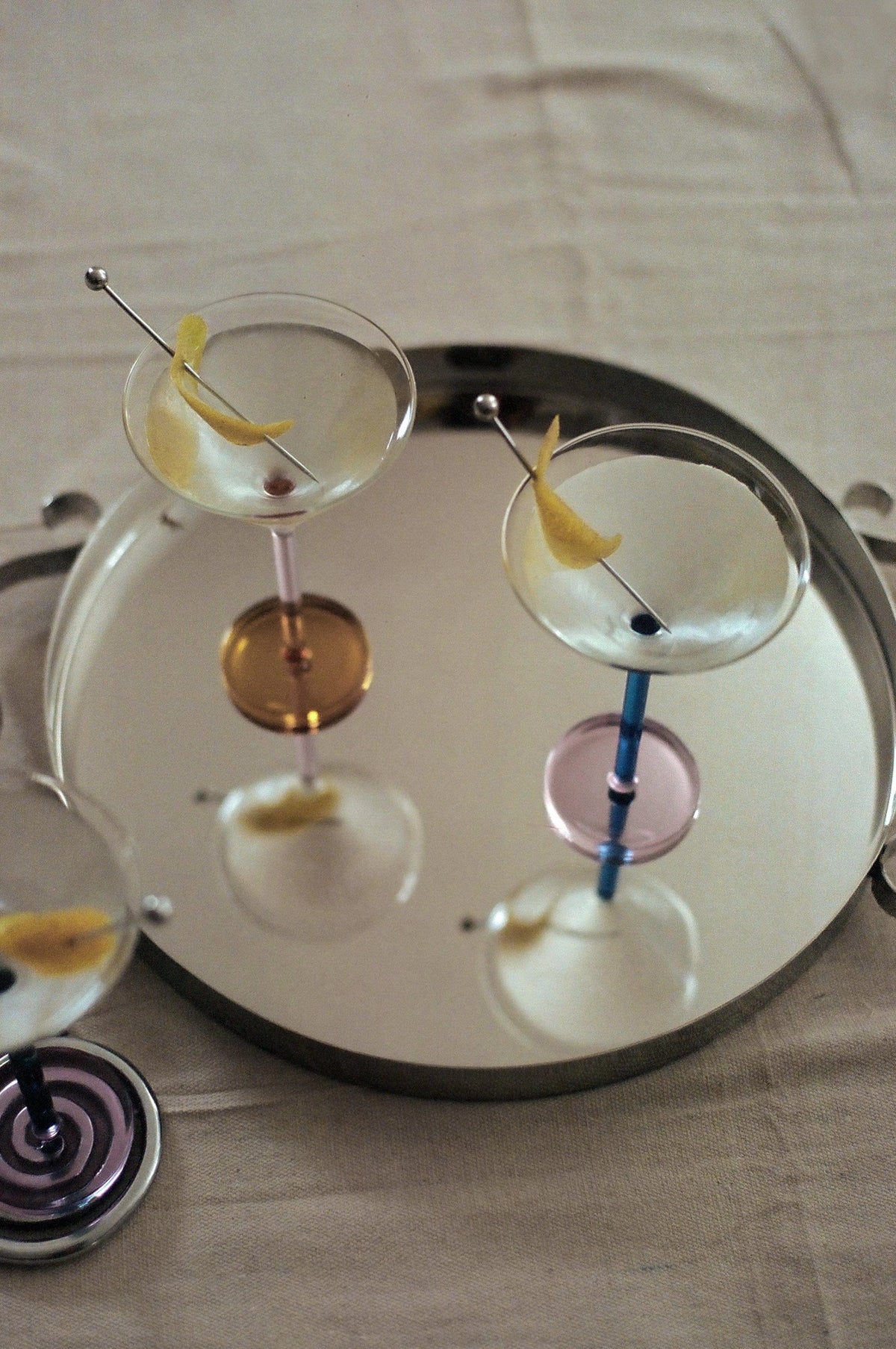 Piano Cocktail Glasses — close-up