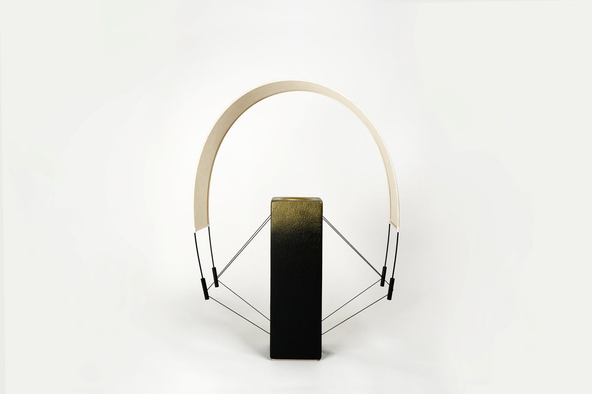 Contemporary Table Lamps in Terracotta - Lumia d'Or - Collection Aura — side angle