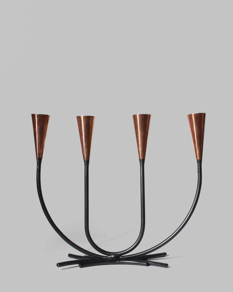 Gunnar Ander Mid-Century Copper Candelabrum For Ystad-Metall by Vintage Stories | The Oblist