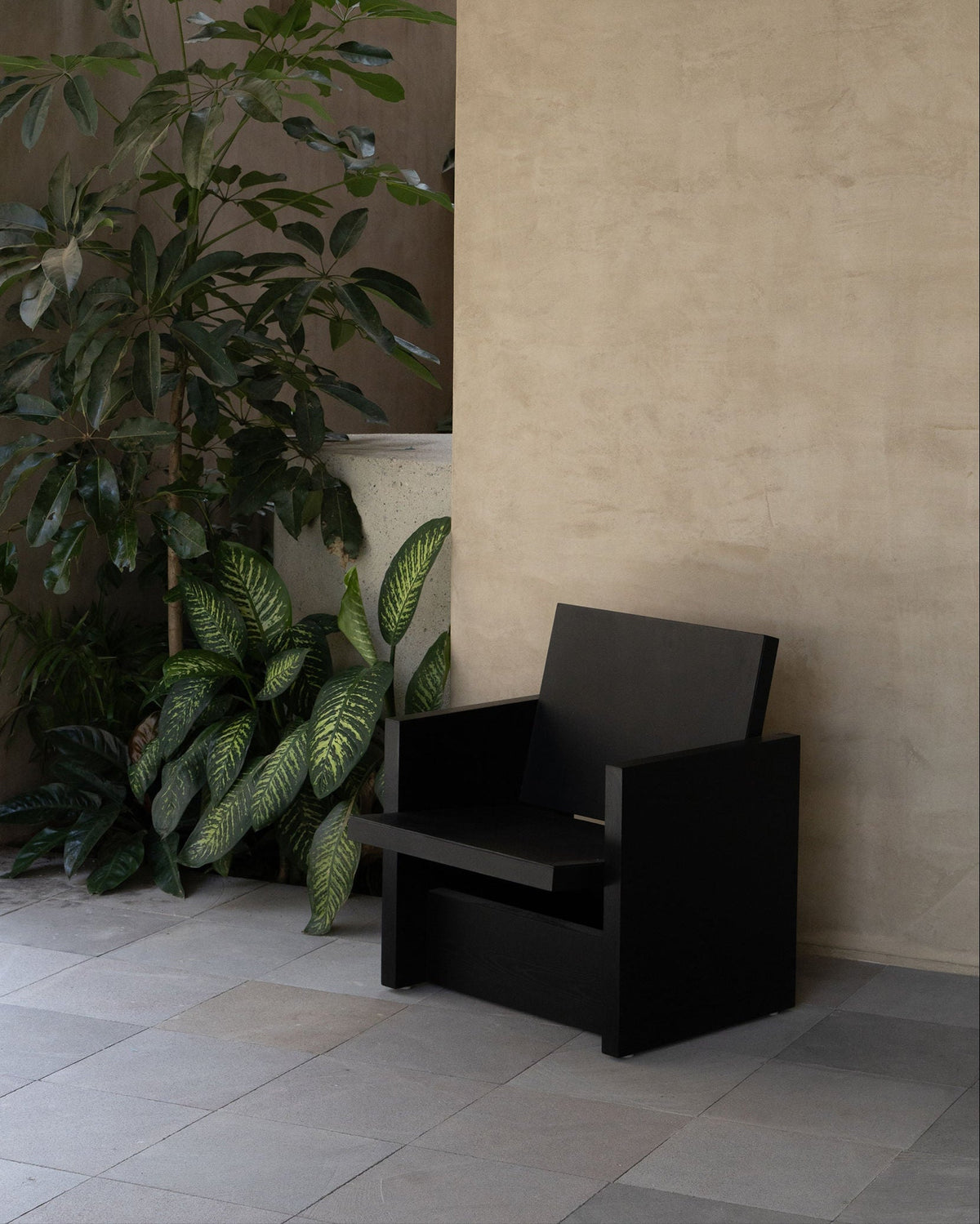 'Clavijero' Lounge Chair | Black Oak — lifestyle setting