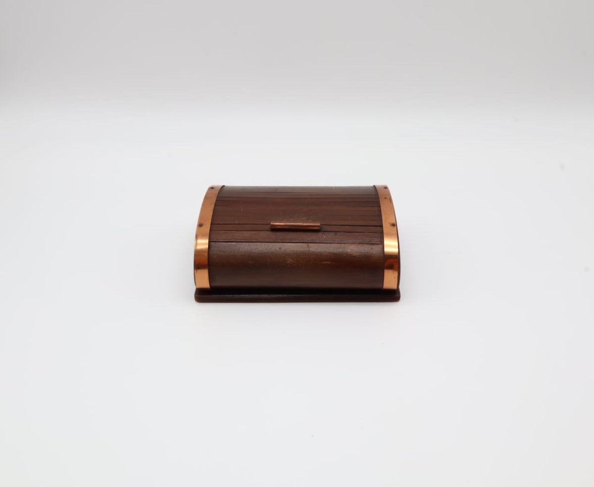 Vintage Mid-Century Roll-Top Box — Netherlands, 1960s — side angle
