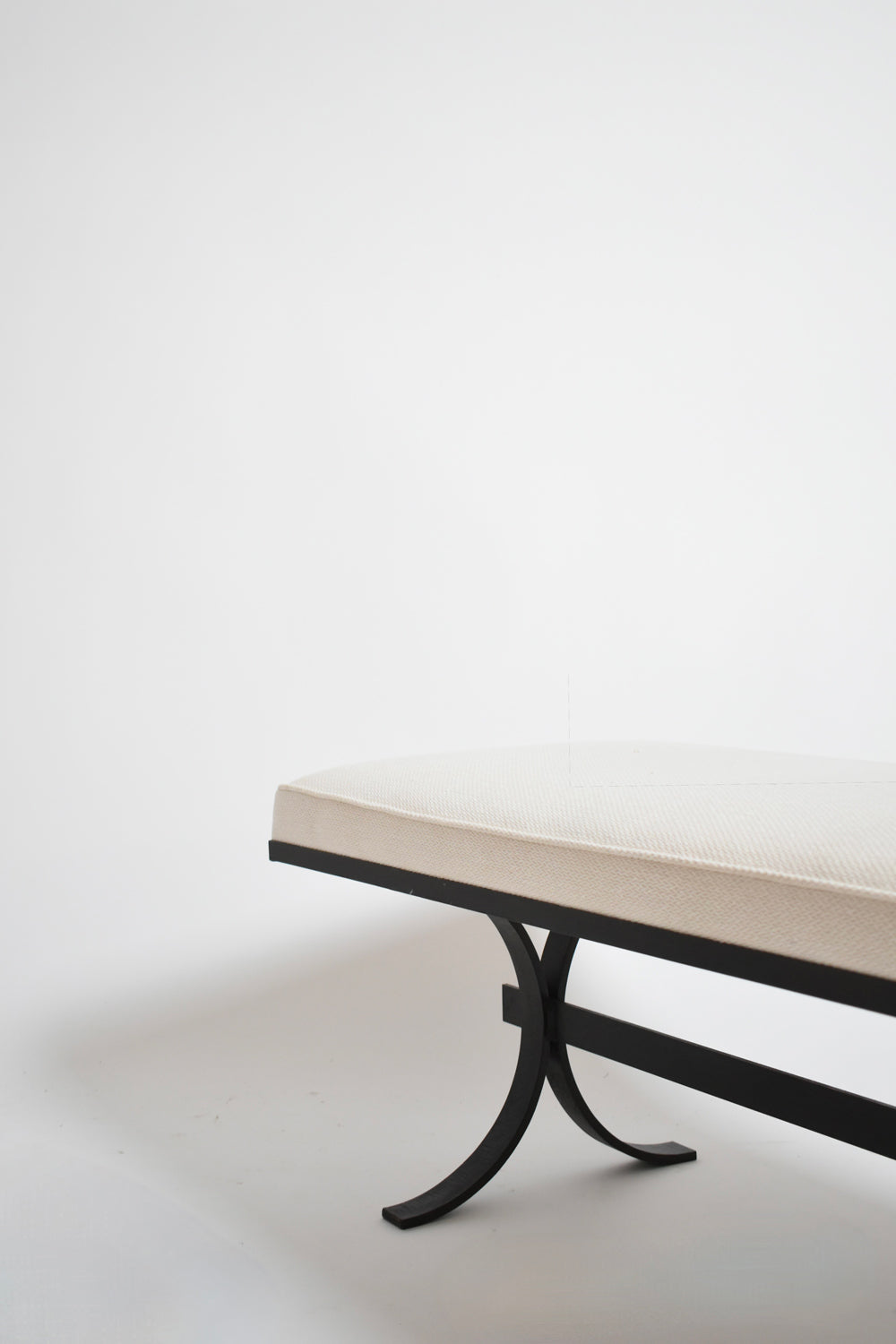 Brutalist Wrought Iron Bench, 1960s — close-up