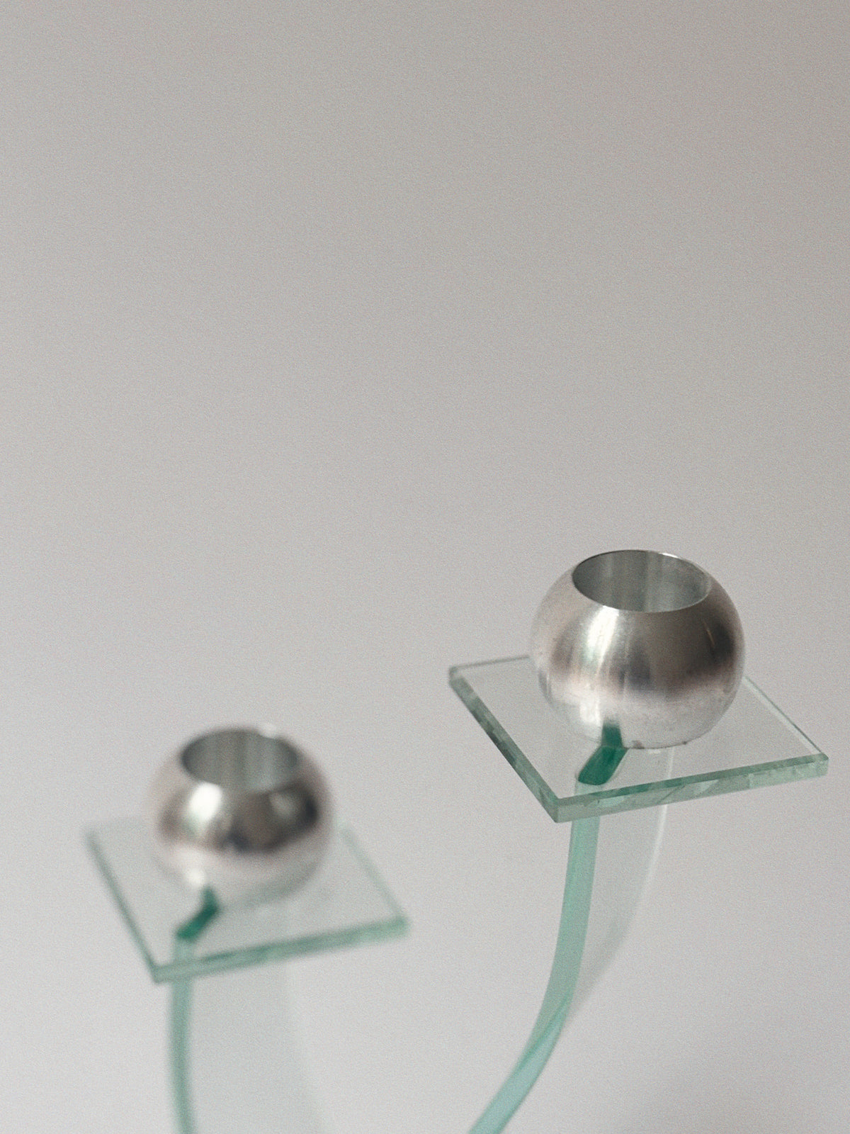 Postmodern Glass Candlestick, Germany — lifestyle setting