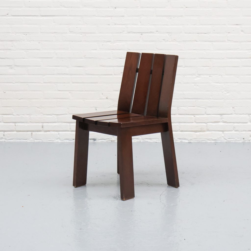 Dutch Wooden Dining Chairs 1970s — alternate view