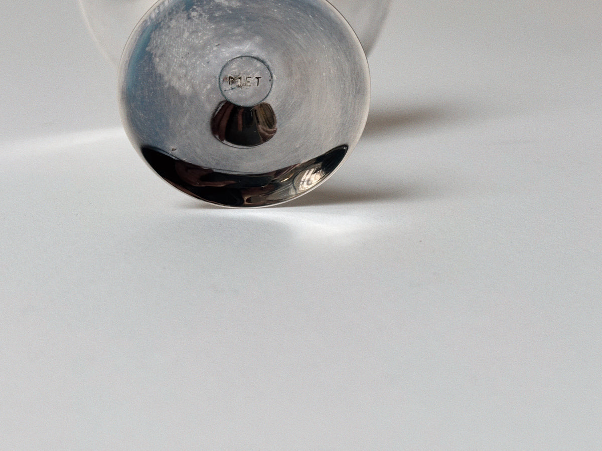 6 Silver Plated Champagne Coupes, 1978 Poland — alternate view