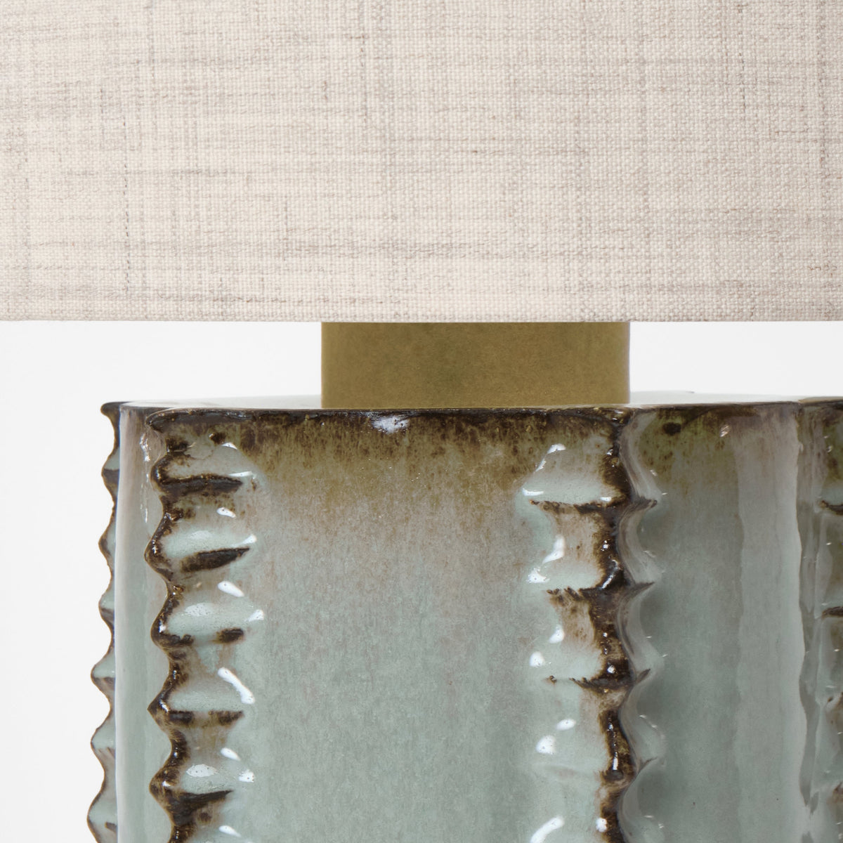 Totem Table Light — back view highlighting textured ceramic base