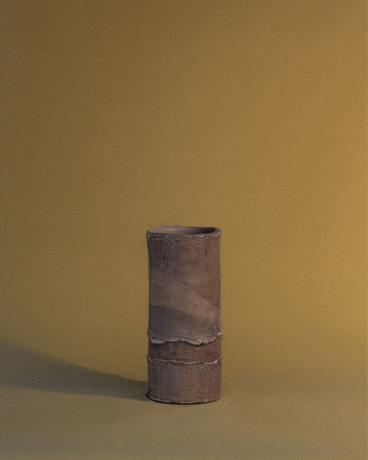 Hand-Built Stoneware Vase — close-up