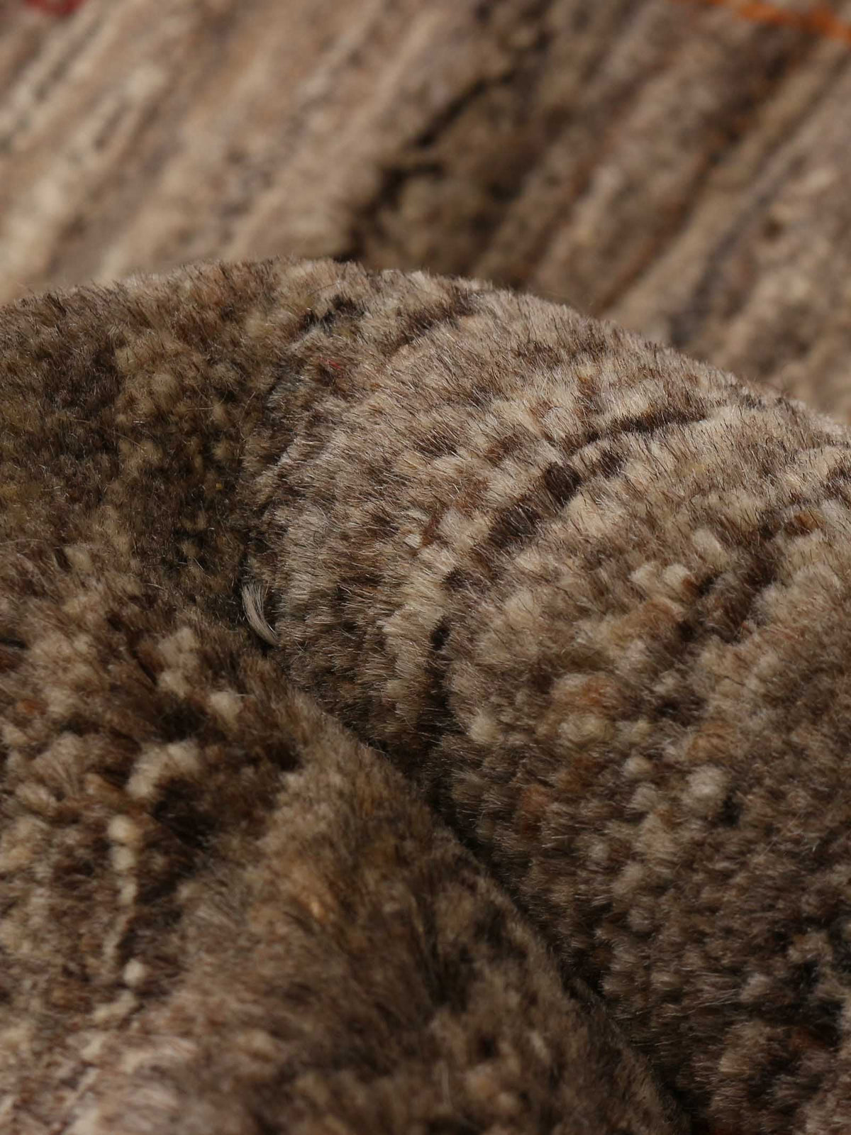 Gabbeh Rug in Sable 173 x 232 cm — close-up of soft, textured wool surface