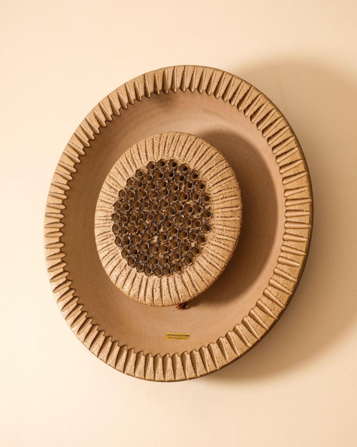 Large Danish Ceramic Wall Sconce by Lovemose — lifestyle setting