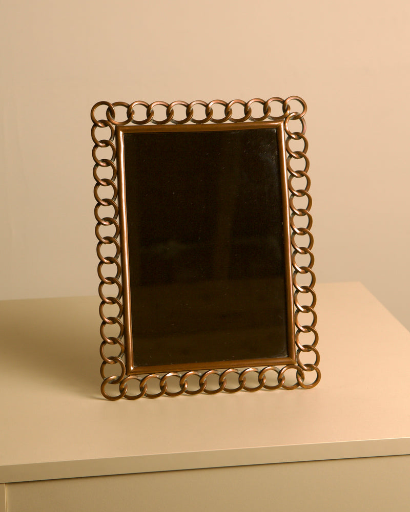 Dutch copper mirror by the Amsterdam School, 1920s by Treaptyque | The Oblist