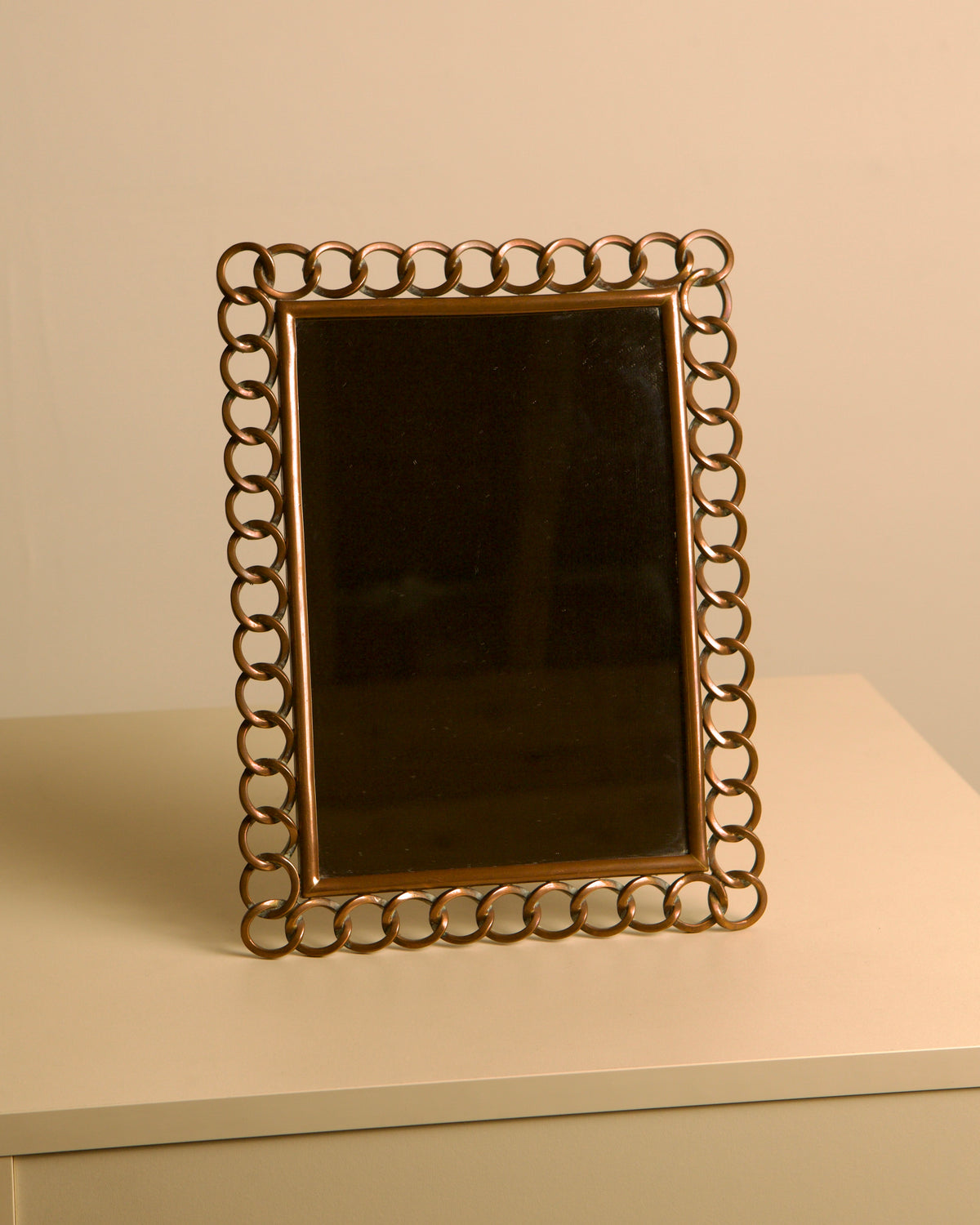 Dutch copper mirror by the Amsterdam School, 1920s by Treaptyque | The Oblist