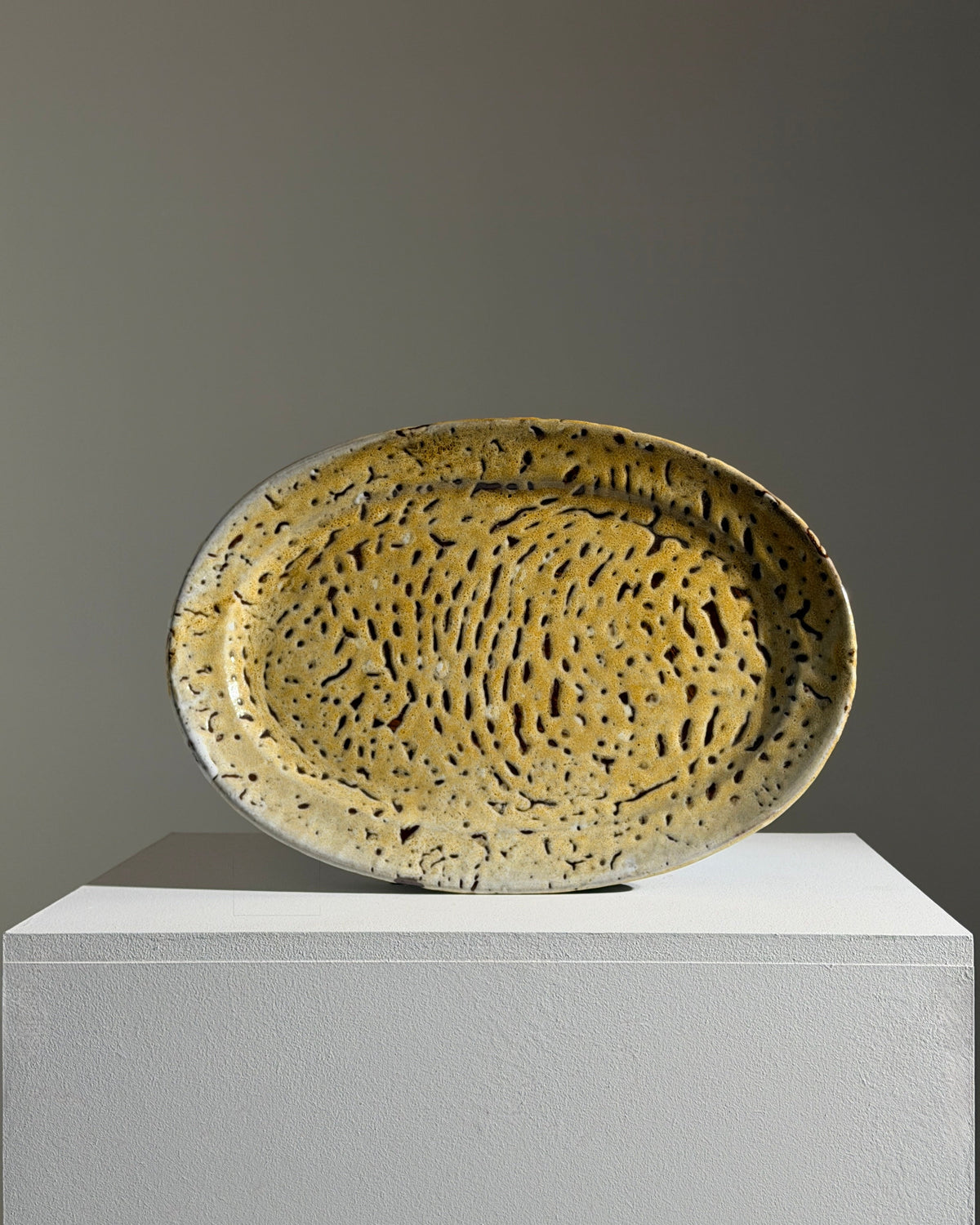 Large decorative ceramic platter by Félix Aïello, Vallauris, France, 1960 by Figuresdesign | The Oblist