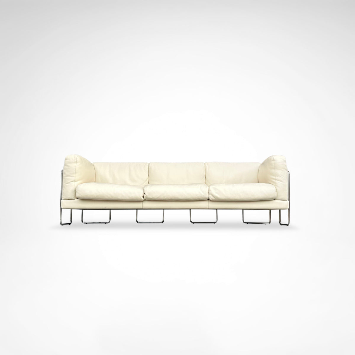 Pen Club 3-Seater Sofa by Kwok Hoi Chan for Steiner France, 1980s — lifestyle setting