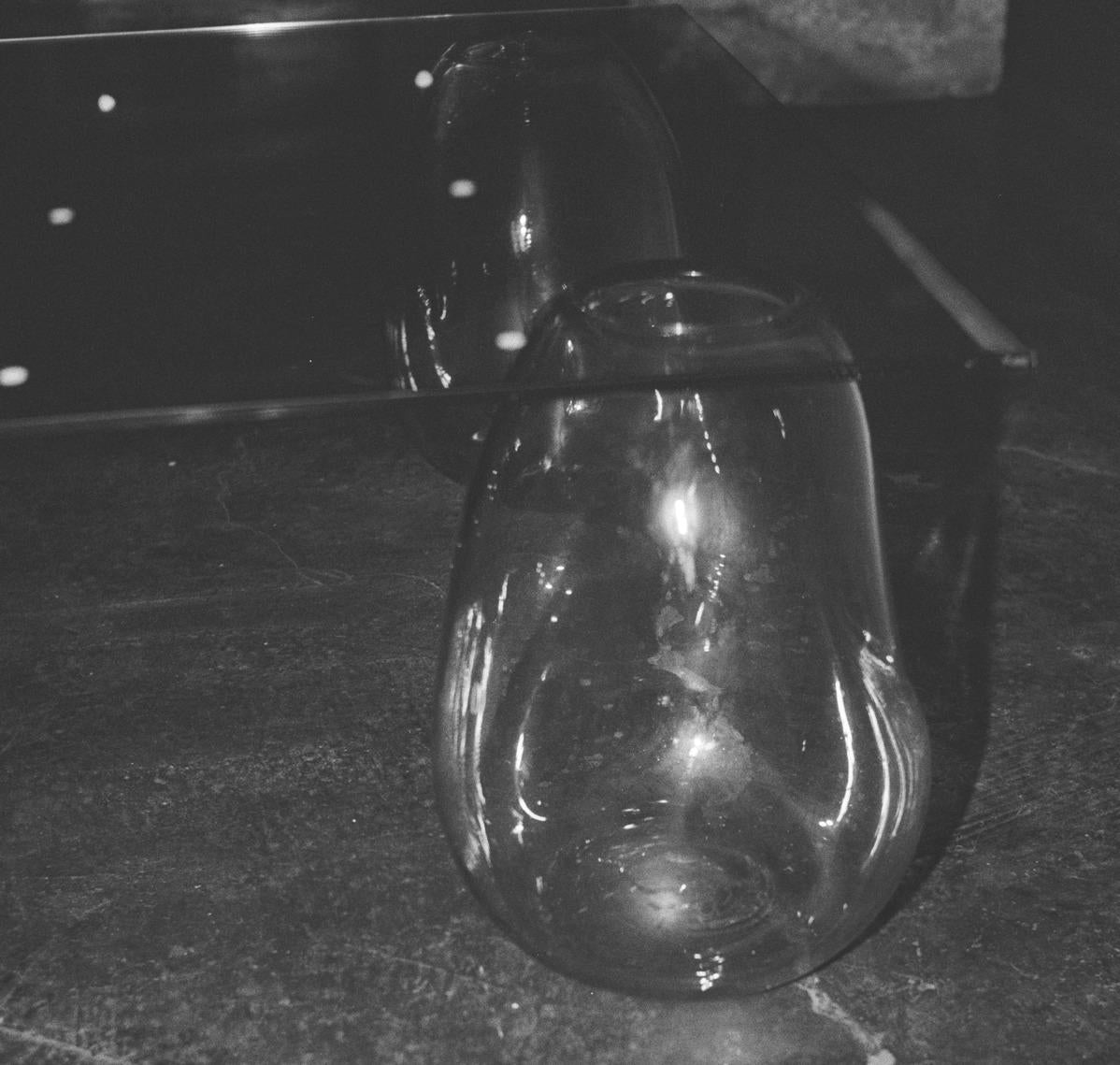 Bubble Side Table in Glass or Tempered Glass — in context