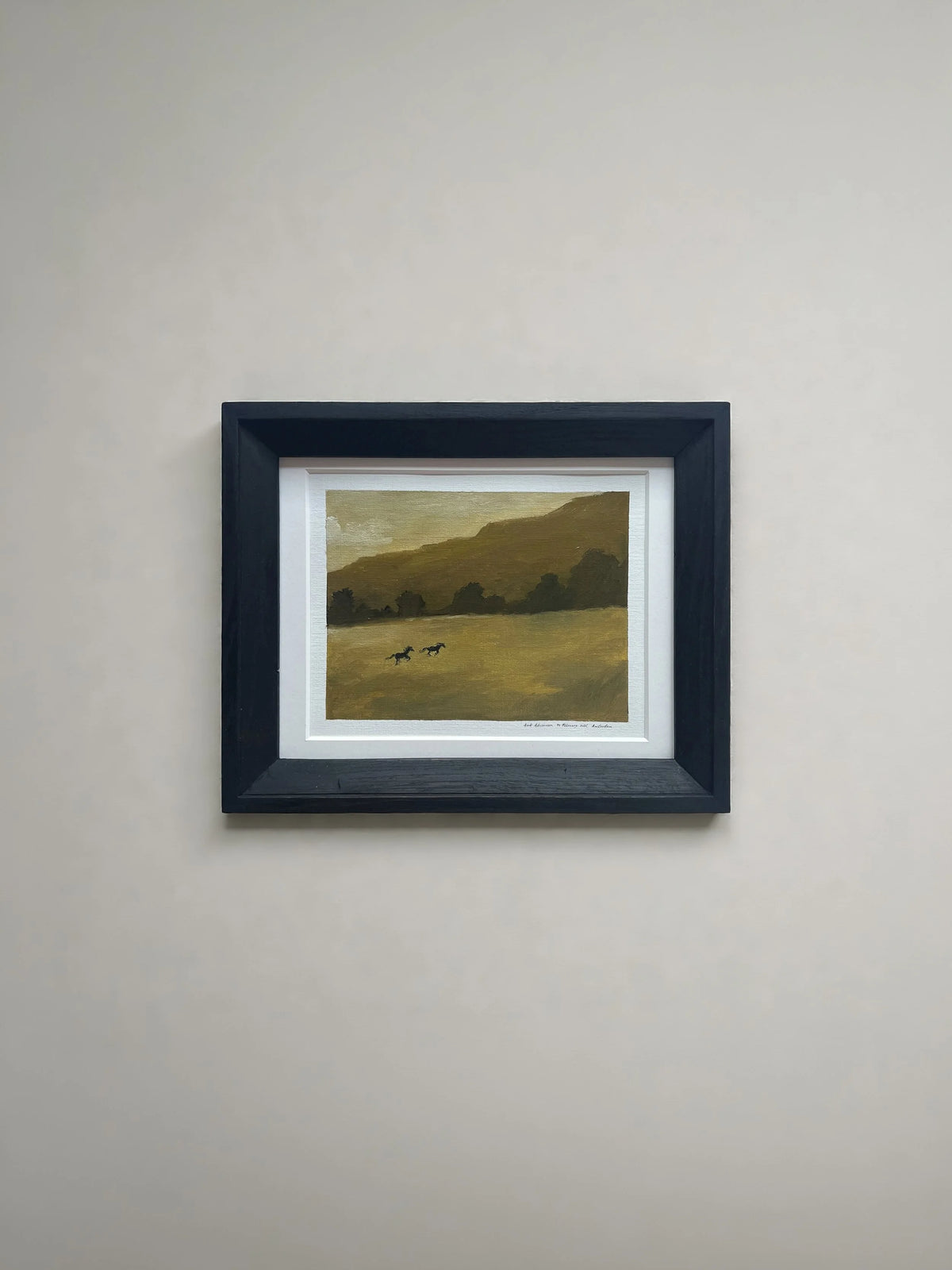 Ember Landscape' Oil Painting, 2026 — close-up of framed artwork on wall