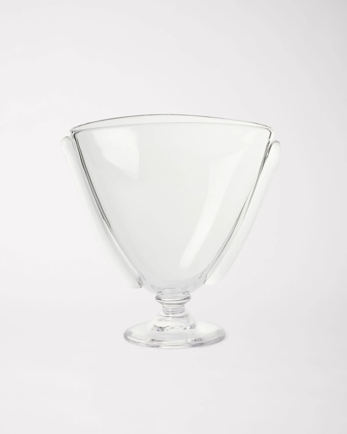 Karl Vase — close-up of clear glass with curved edges