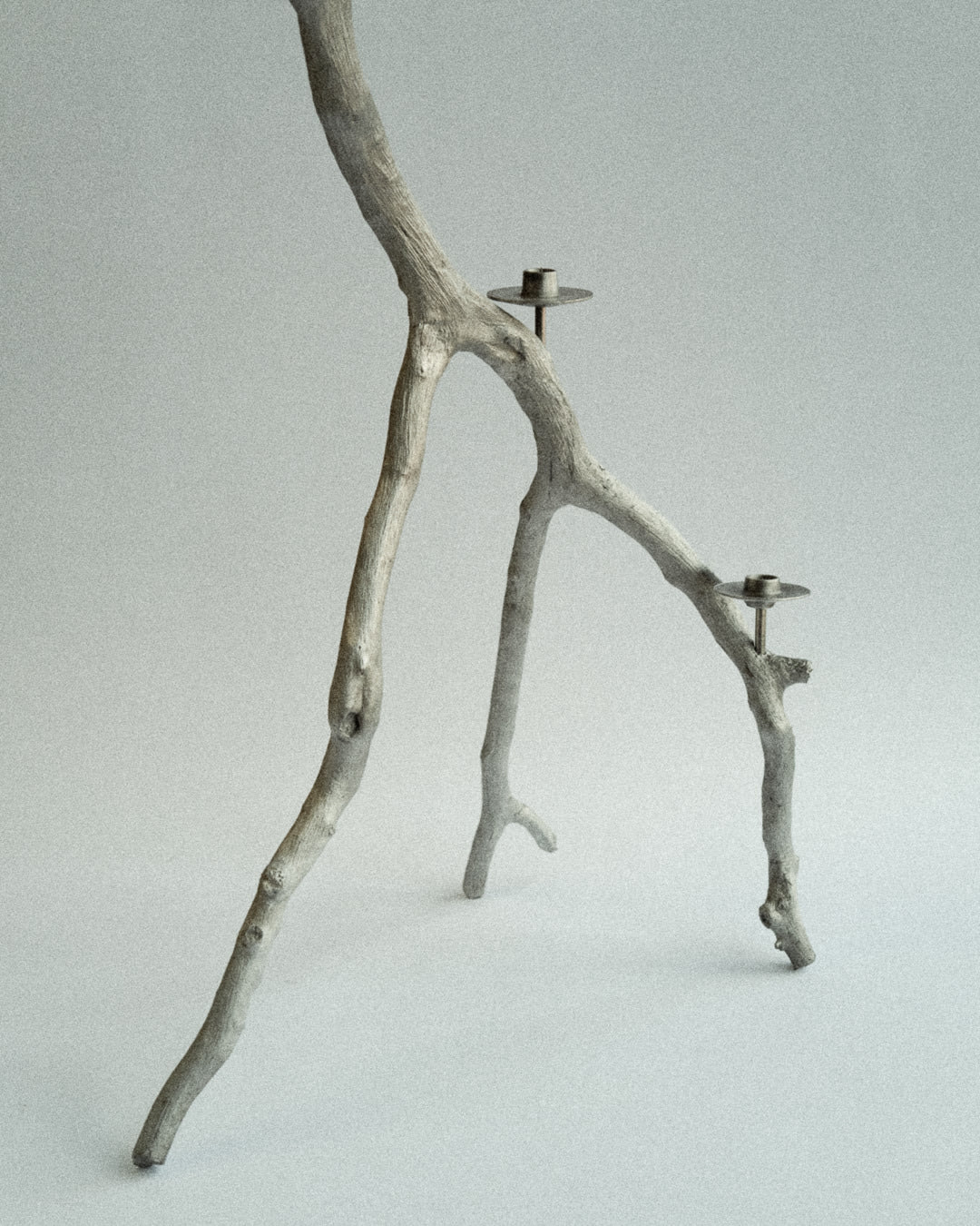 Wild Hazel Candelabra Candle Holder in Cast Aluminium Metal — in context