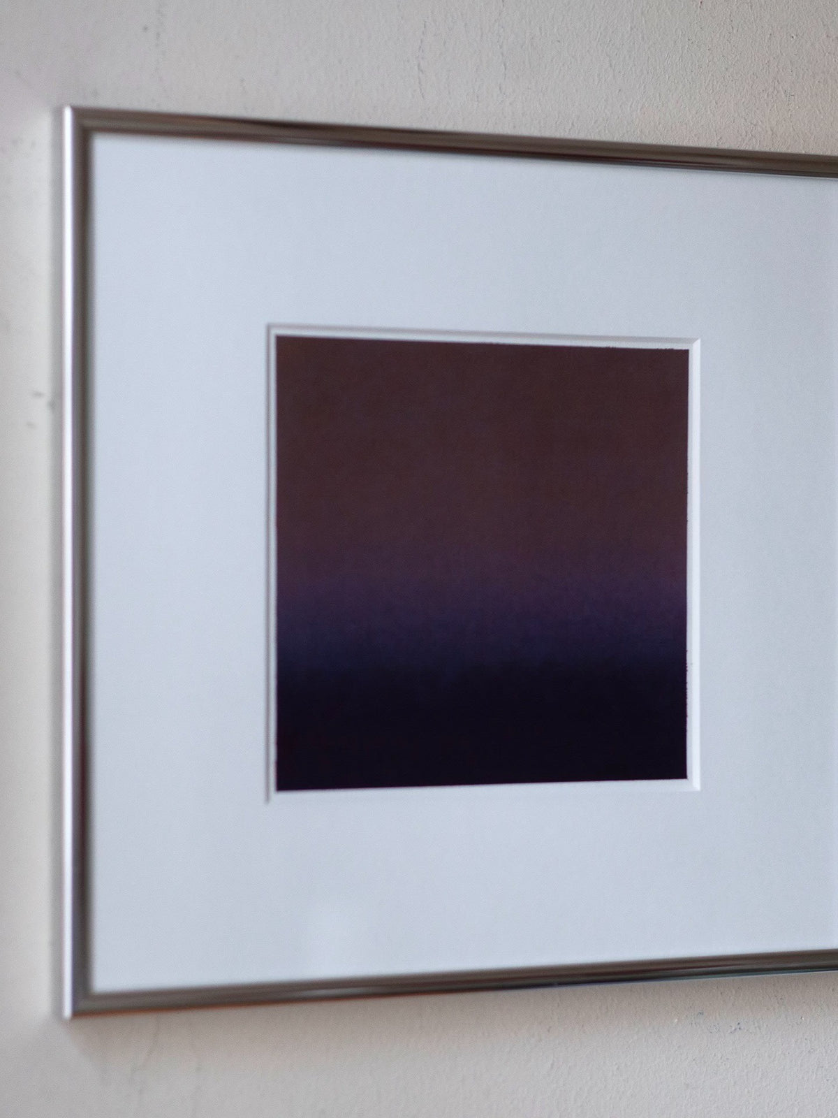 Gradient detail of abstract painting by Rebecca von Matérn, deep burgundy to black