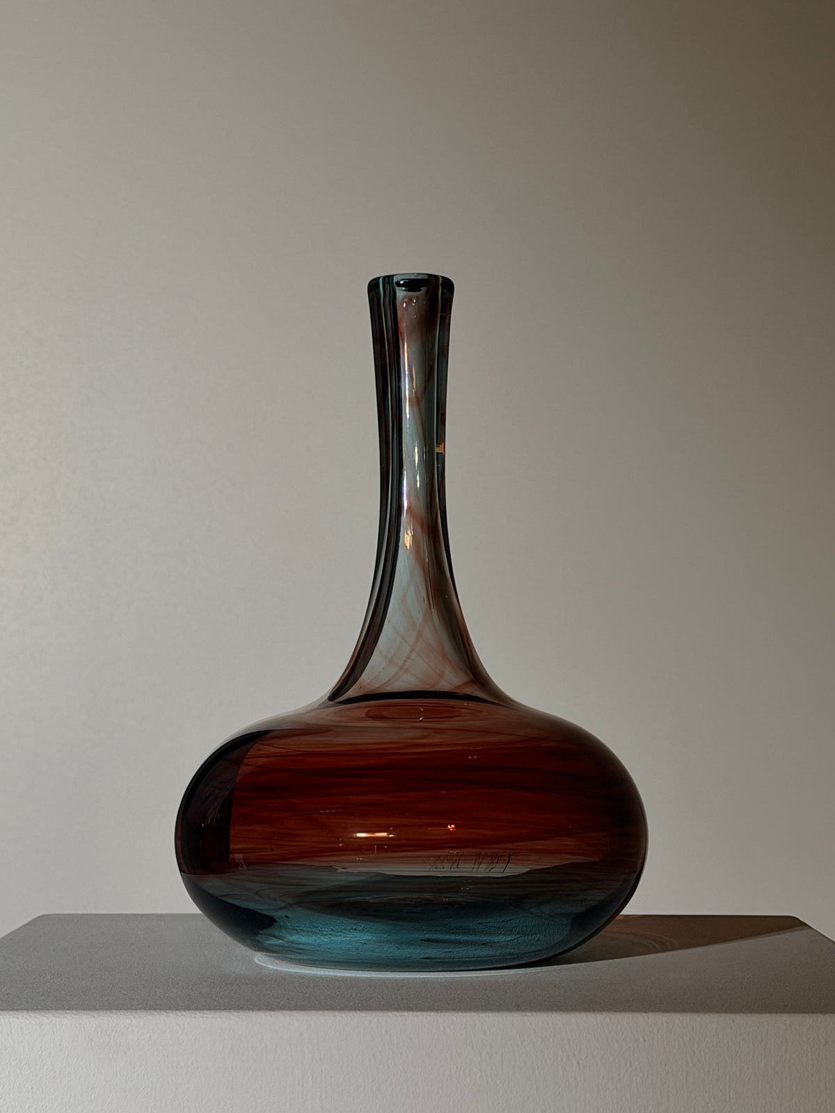 Set of four blown glass pieces, France, 1970.  — detail view
