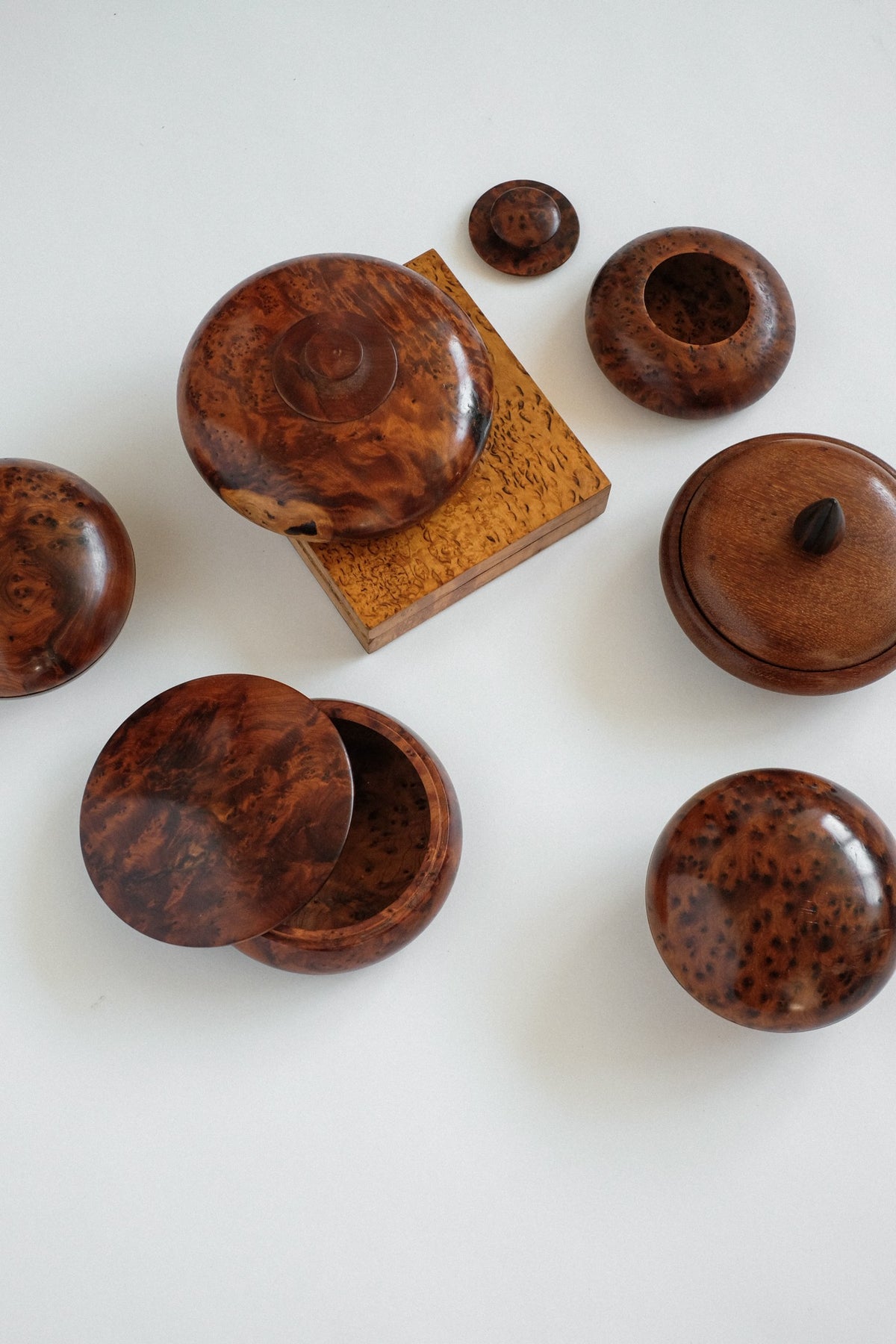 Handcrafted Burl Wood Box — additional view