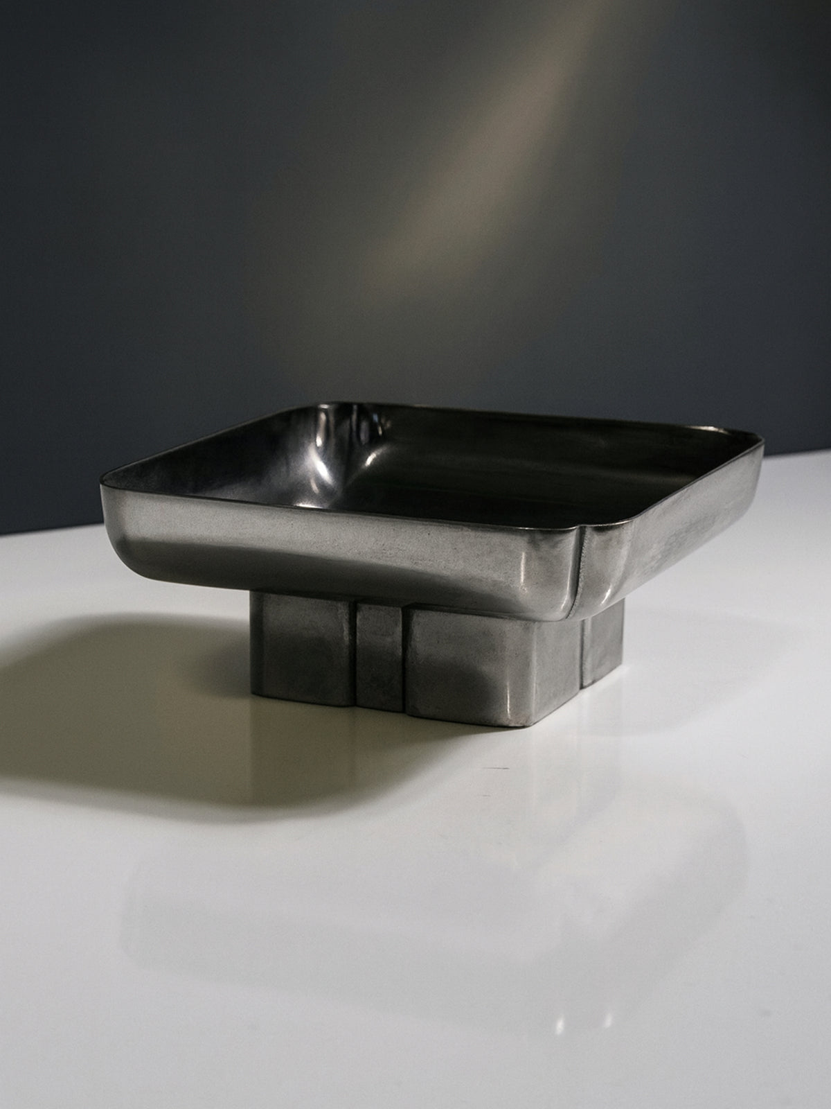 Silver plated Italian footed bowl by Cleto Munari 1980s