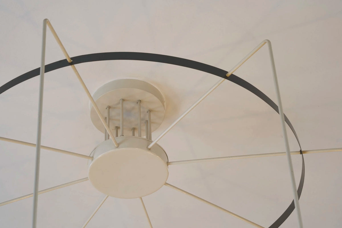 Monumental Mid-Century Chandelier in Lacquered Metal and Acrylic The Netherlands 1960 — alternate view