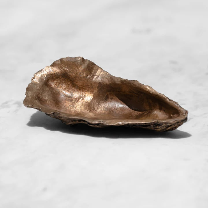 Pair of Bronze Oyster Sculptures  — lifestyle setting