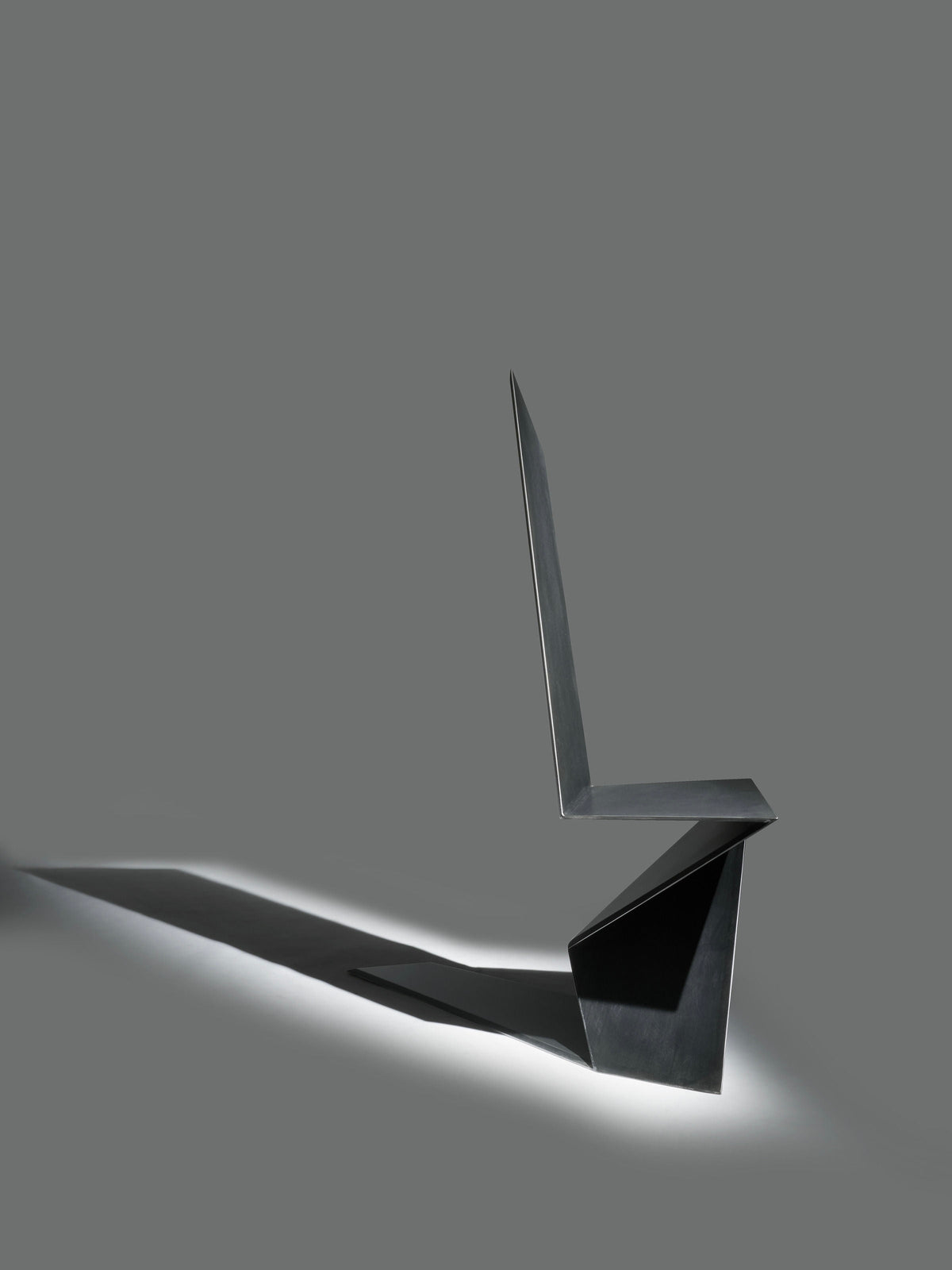 DARK SIDE chair in metal, aluminum and black patina by Orfeo Studio | The Oblist — modern black design