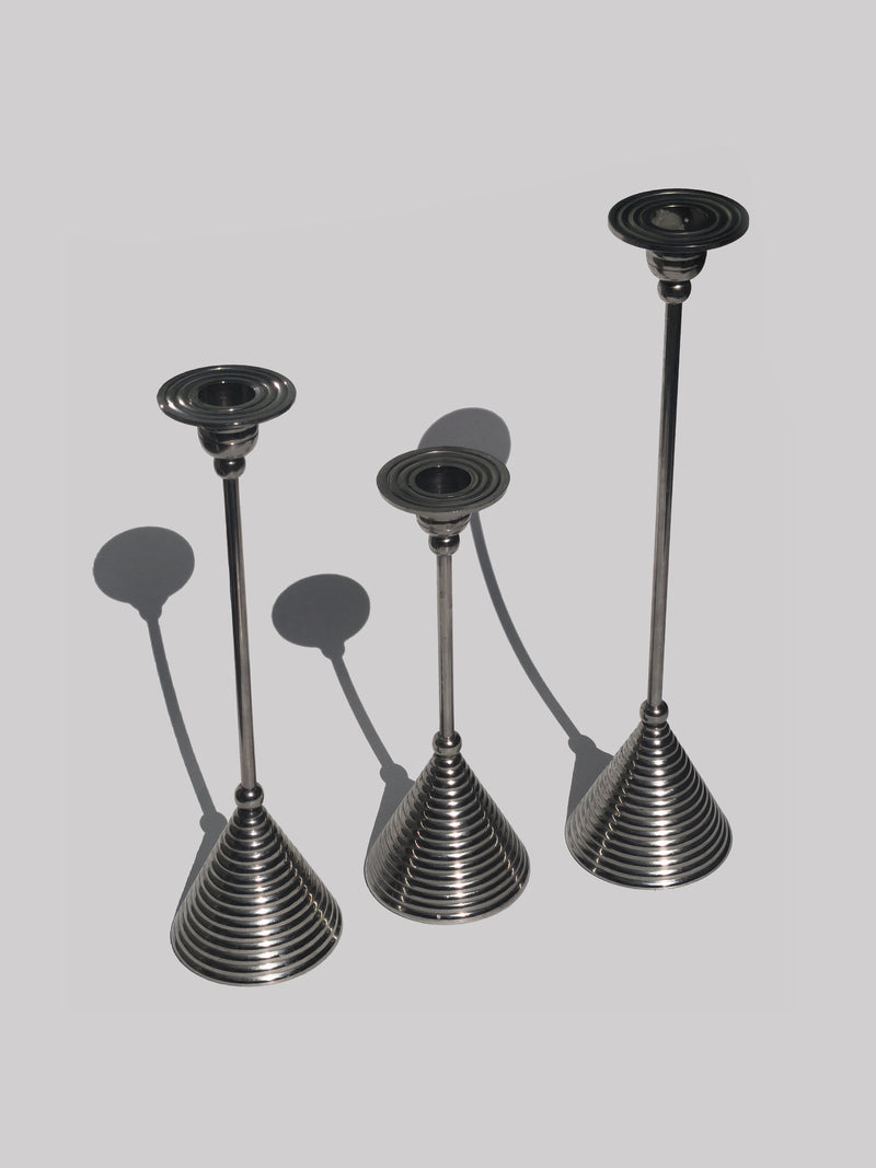 Trio of Candle Holders — detail view