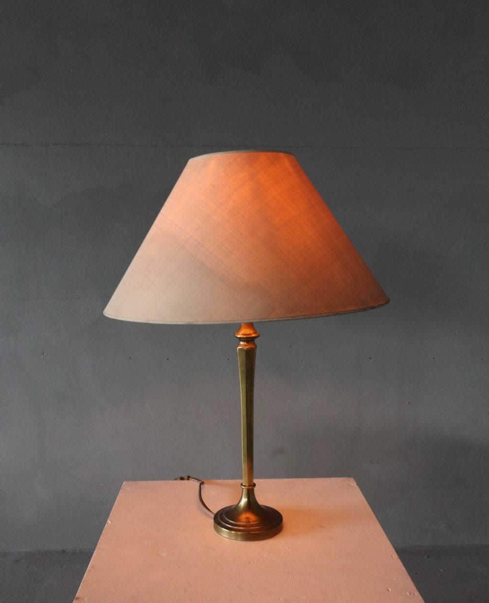 Kullmann Brass Table Lamp – The Netherlands, 1970s — side angle