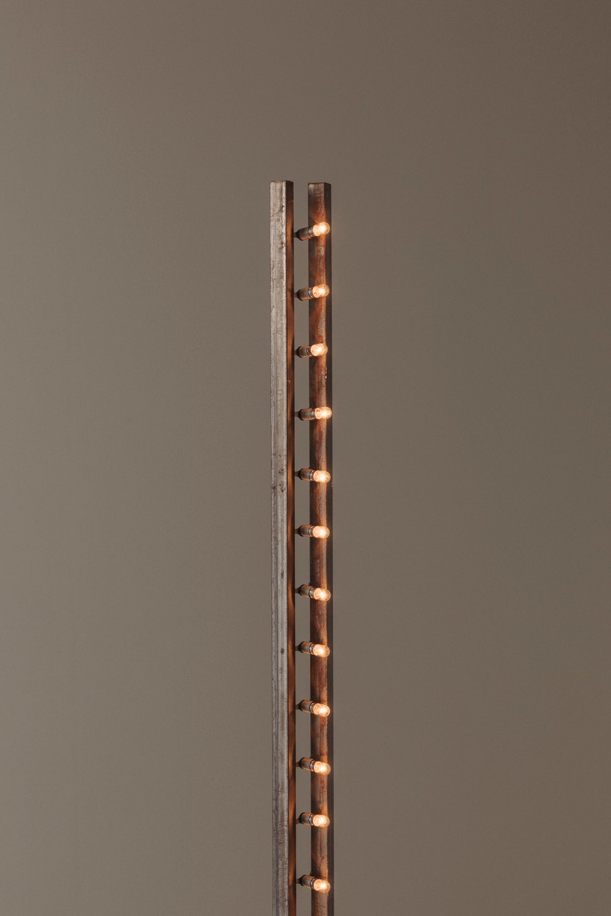 Sculptural Brutalist Floor Lamp in Concrete and Steel, 1980s — in context