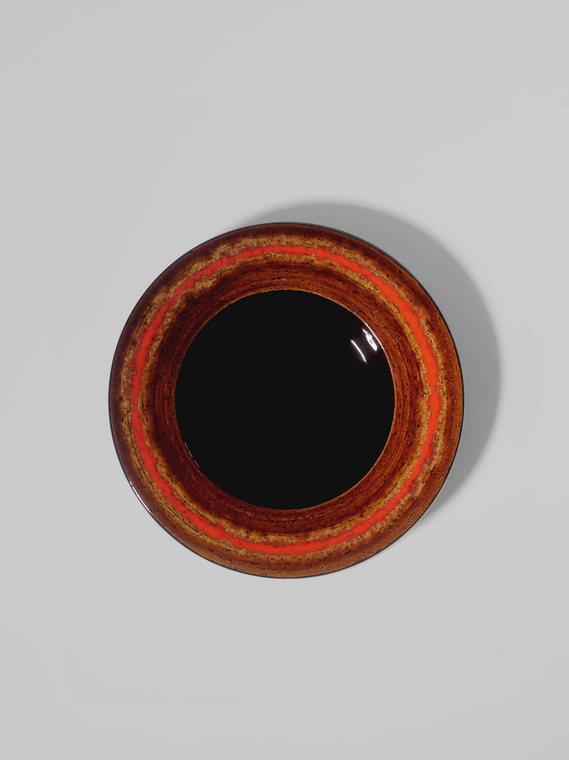 Orange Rimmed Ethnic Stoneware Bowl From Gabriel, 1960s by Vintage Stories | The Oblist