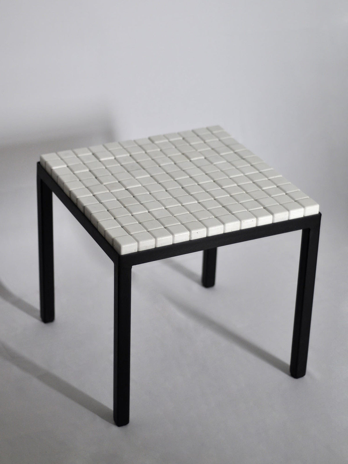 Minimalism Concrete Cubes Side Table 'white' by Studio Miriam Loellmann | The Oblist