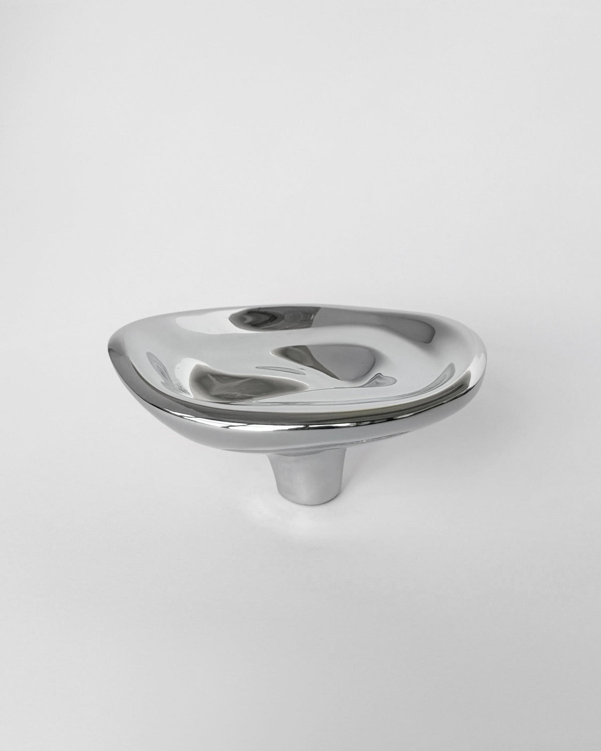 Ripple Hook - Small - Titanium — close-up of polished titanium surface