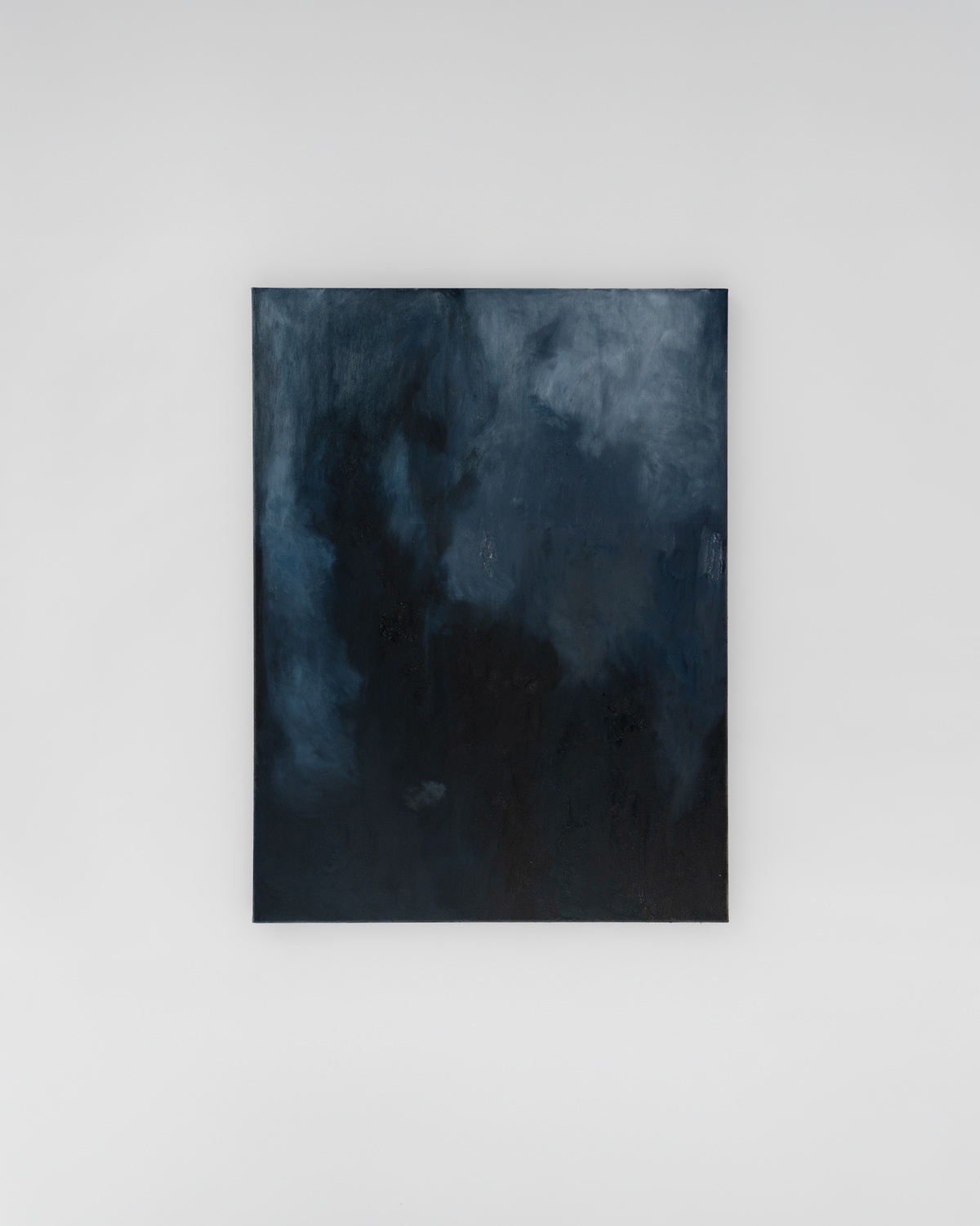 Oil Painting, Unfolding (2025) by Aimée Adriaansen | The Oblist — dark blue tones, contemporary art