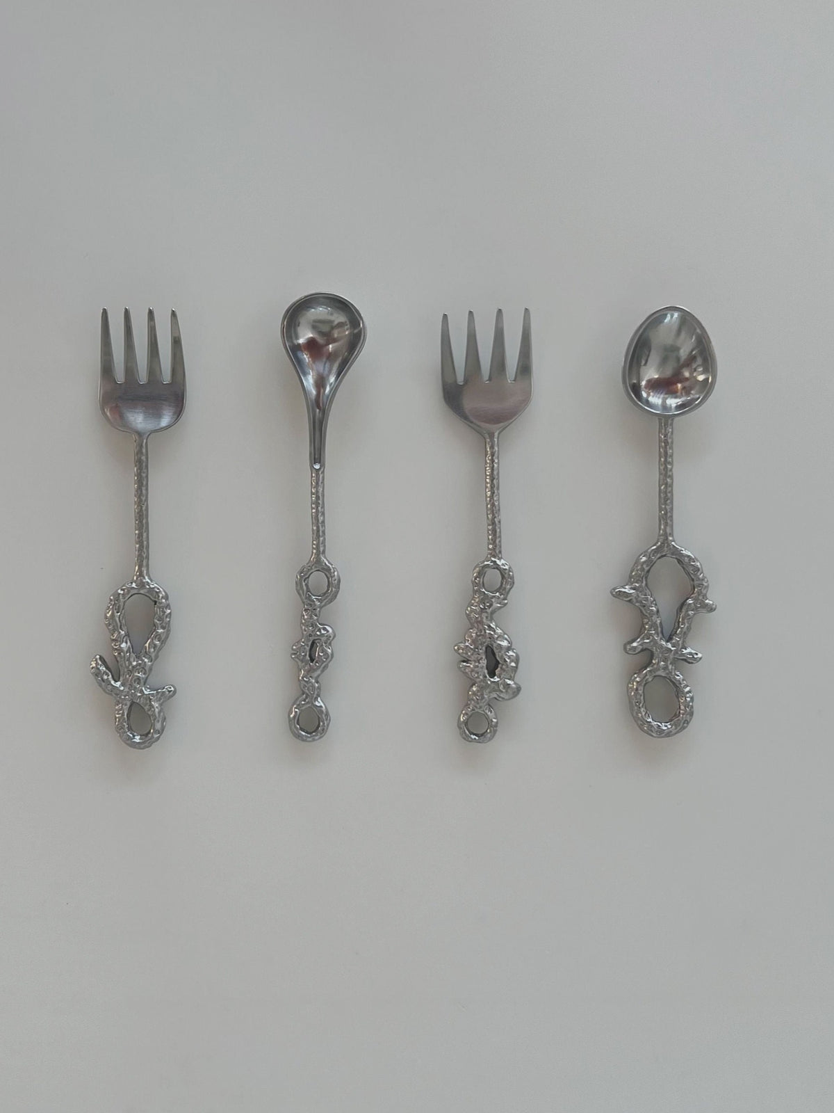 Handcrafted Cutlery by Zerom Studio | The Oblist — silver metal finish