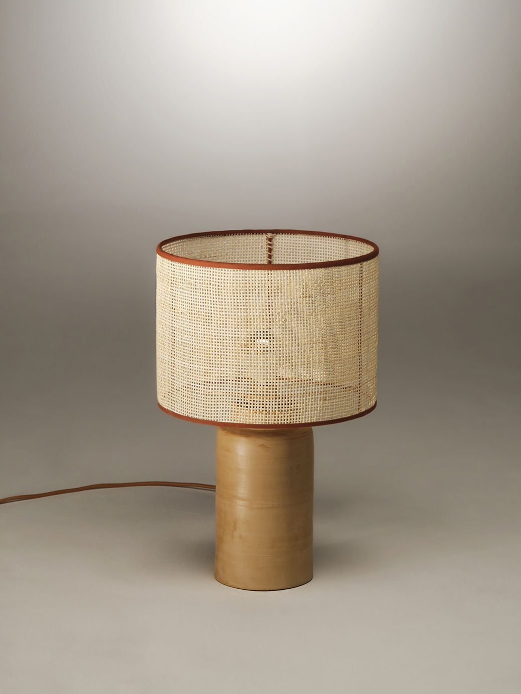 Sonora Rattan Table Lamp — detail view
