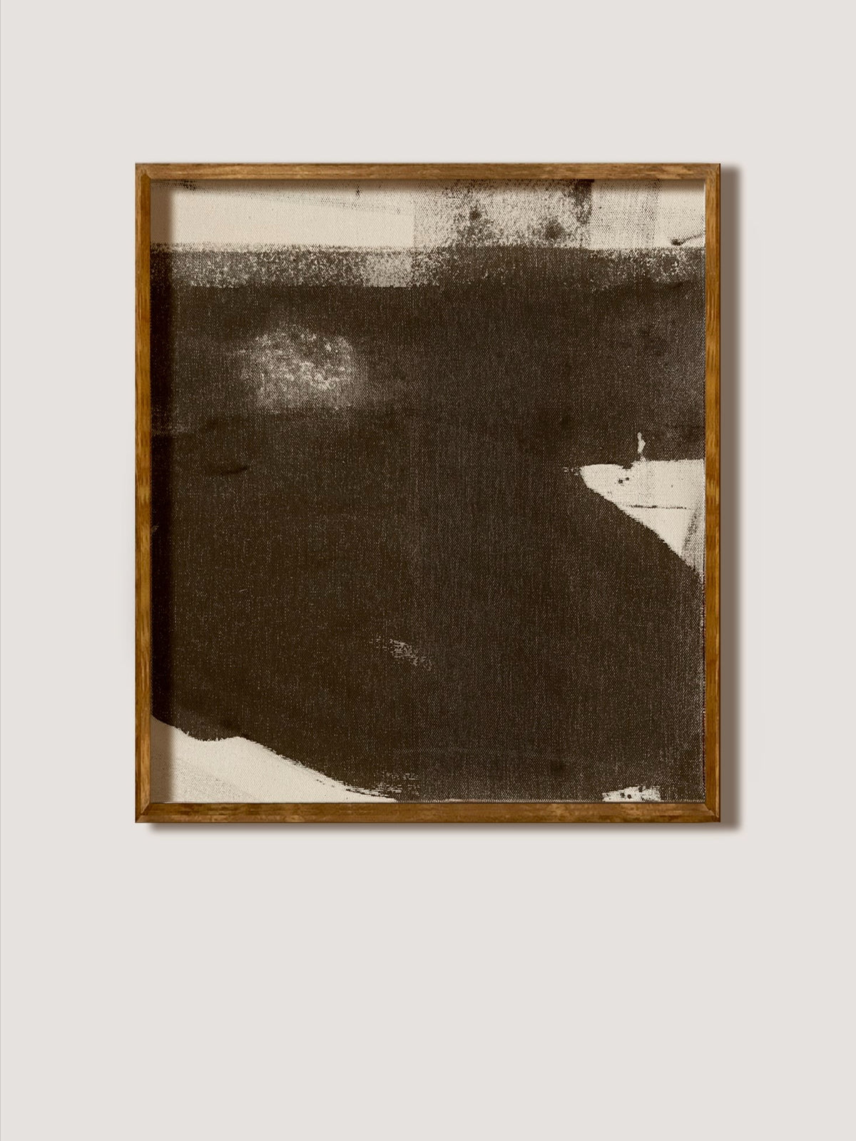 Archipelago IX Ink and Pigment on Raw Canvas by Médecine | The Oblist — dark earthy tones, contemporary art