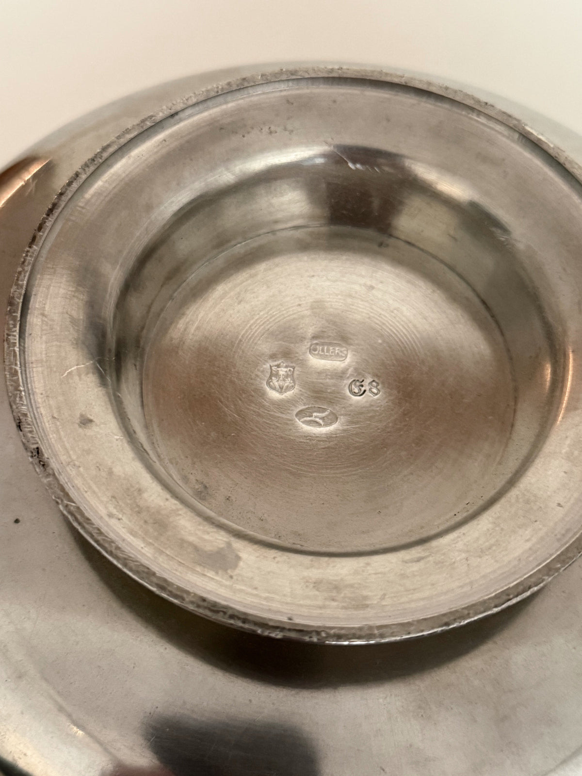 Edvin Ollers Pewter Bowl — close-up