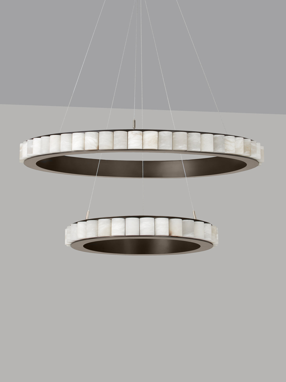 AVALON Halo Chandelier With Ceiling Rose — side angle showing mother-of-pearl detail