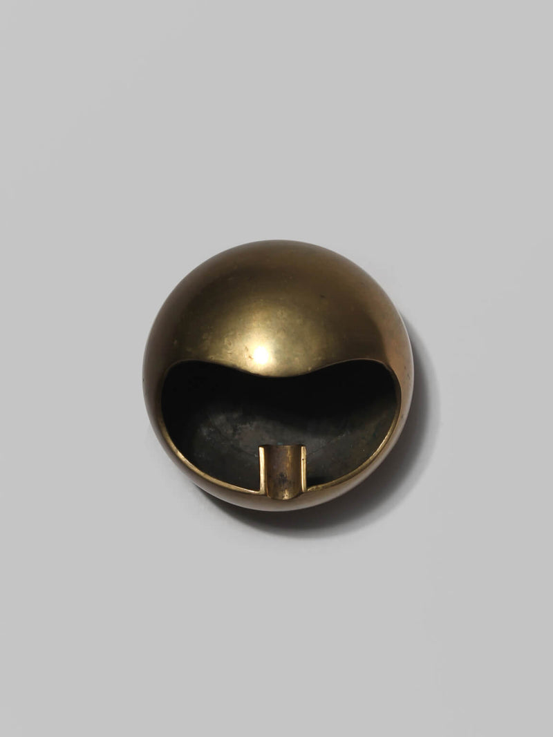 Modernist Spherical Brass Ashtray by Vintage Stories | The Oblist